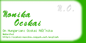 monika ocskai business card